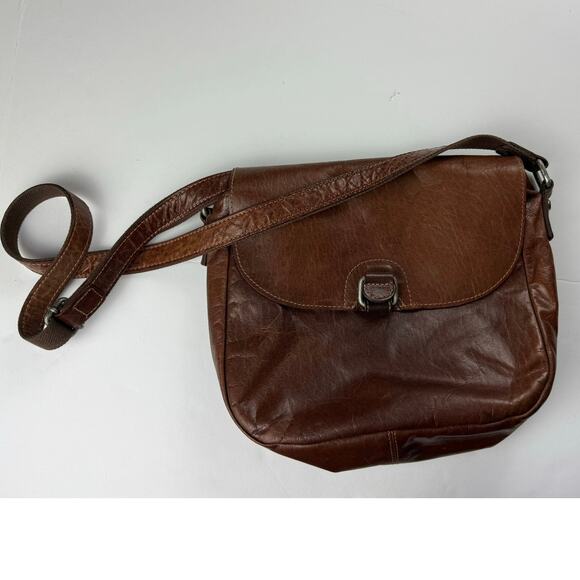 JACK GEORGES Leather Crossbody Bag with Adjustable Strap - Picture 1 of 10
